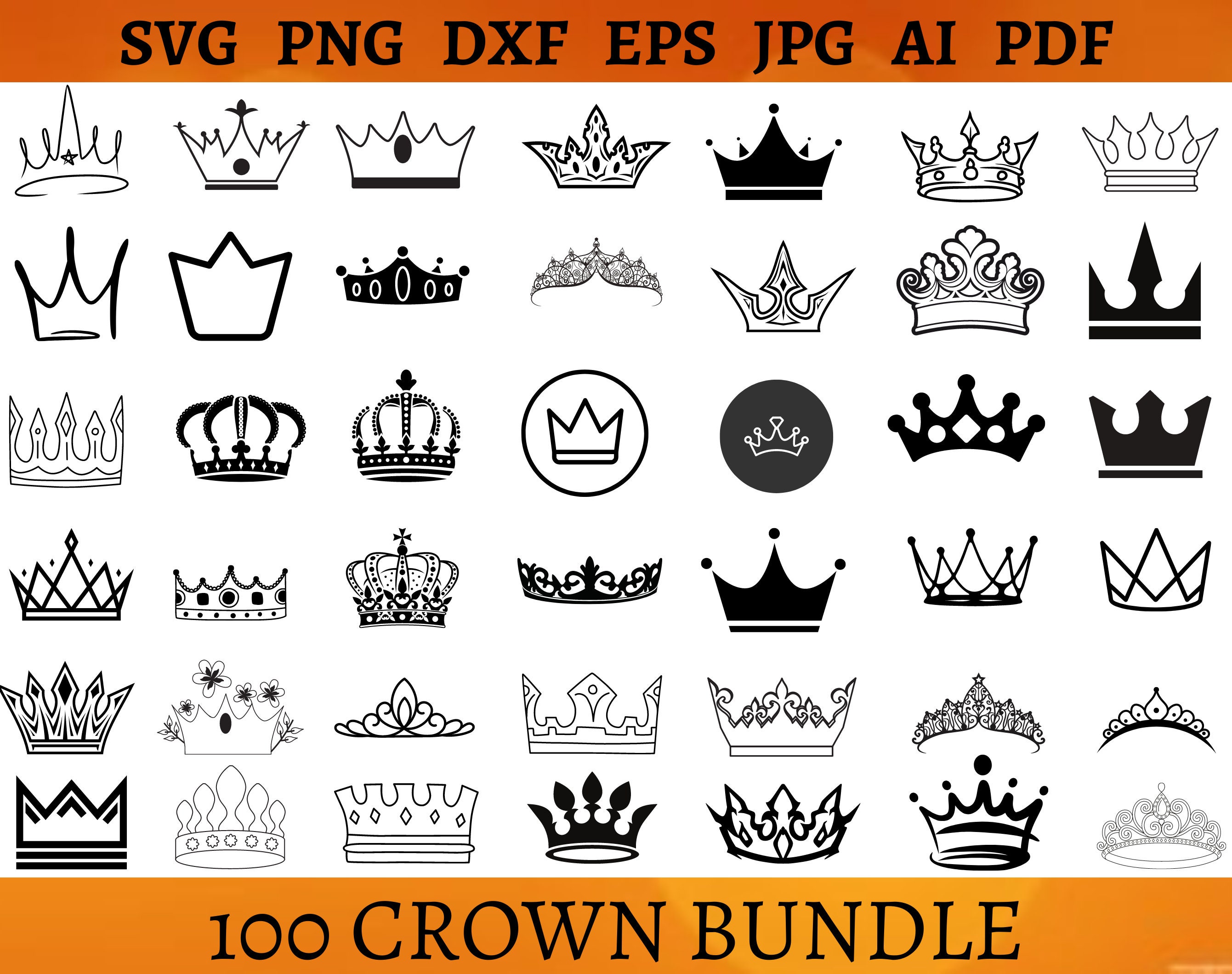 King Queen Crown 300dpi Graphic Royal Crown Printable 