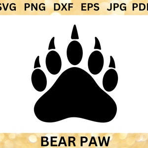 BEAR FOOTPRINTS SVG Monster Claw Cricut Bear Tracks Png Wildlife Cut Files Bear Tracks Svg Bear Paw Print Clipart Svg Png Dxf Eps Jpg Pdf