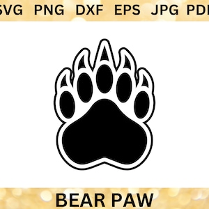 BEAR FOOTPRINTS SVG Bear Paw Cricut Monster Claw Clipart Bear Paw Print Png Wildlife Cut Files Bear Footstep Svg Animal Png Dxf Eps Jpg Pdf