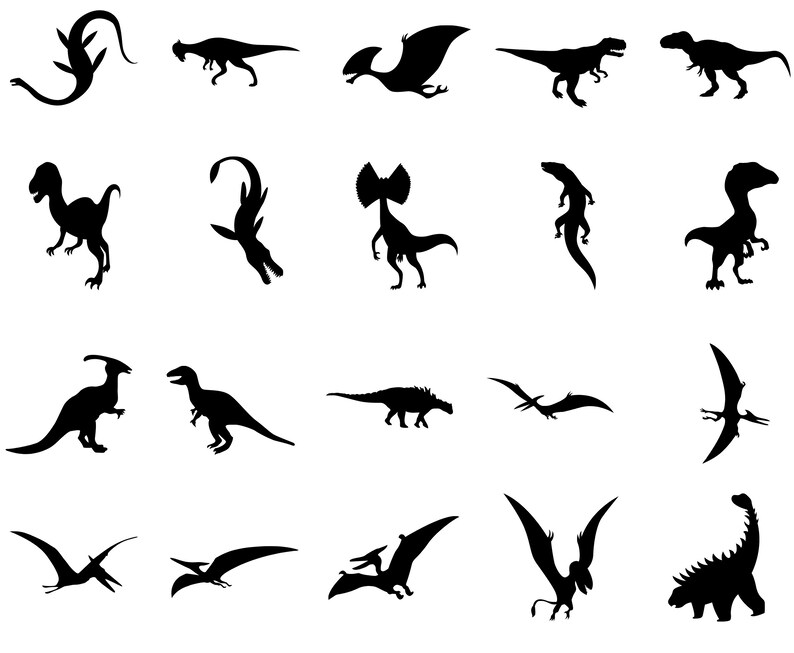 60 DINOSAUR SVG Bundle Dino CRICUT Tyrannosaurus Cut Files Dinosaur ...