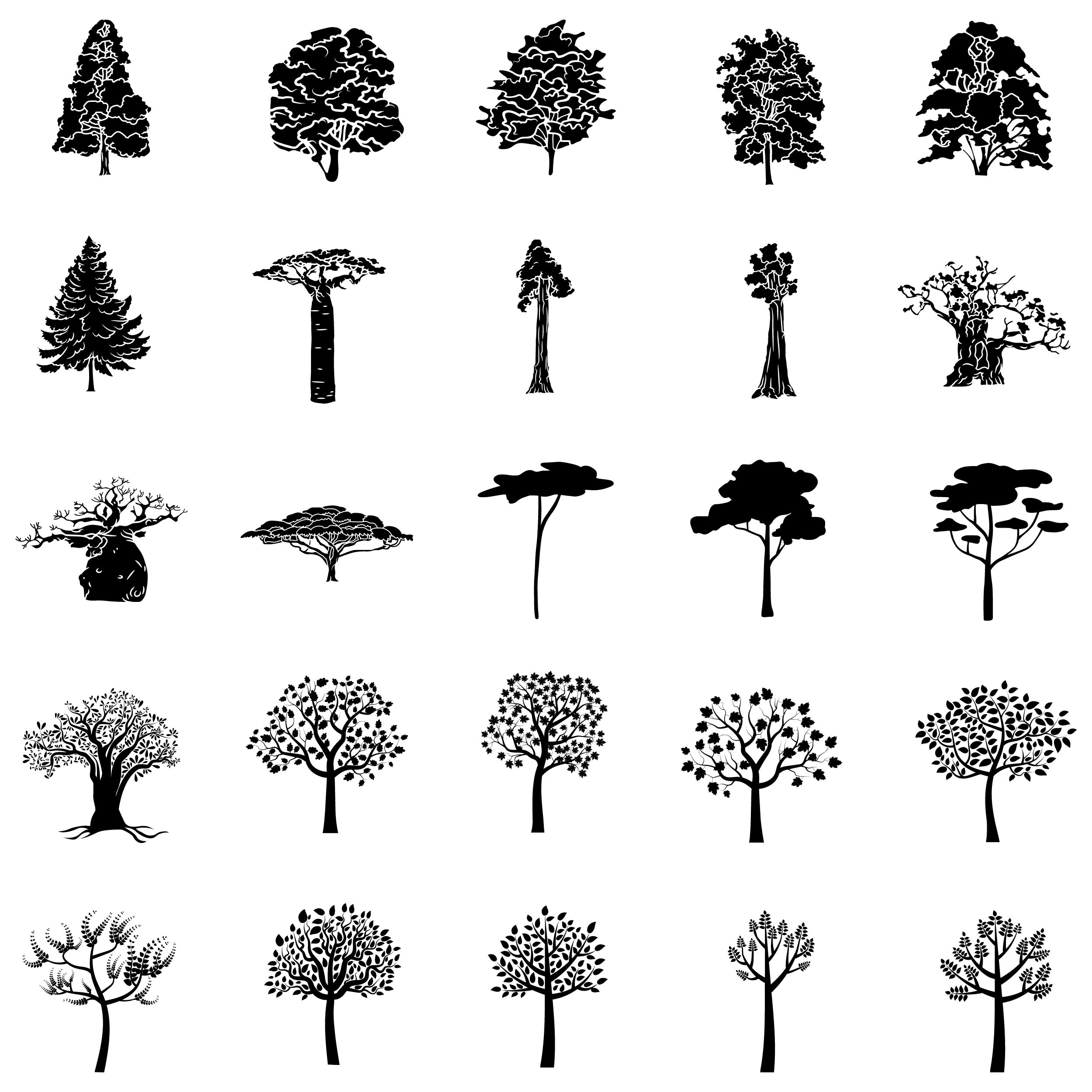 Rustic Tree Svg 100 TREE SVG Bundle Tree Svg File Forest CRICUT Tree Roots Cut Files ...