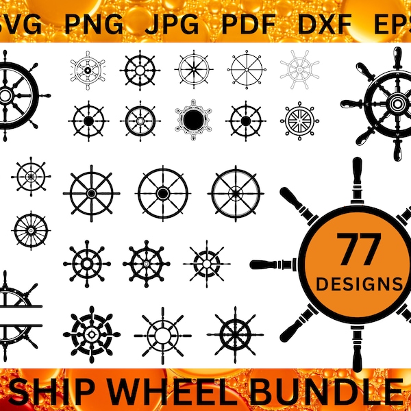 77 Ship Wheel SVG Bundle Boat Helm CRICUT Ship Steering Wheel Clipart Nautical Ship Wheel SVG Cut Files Boat Helm Svg Png Dxf Eps Jpg Pdf