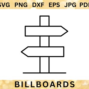 SIGNPOST SVG Wooden Arrow CRICUT Road Sign Cut Files Road Trip Silhouette Camping Direction Png Hiking Wayfinding Sign Board Dxf Eps Jpg Pdf