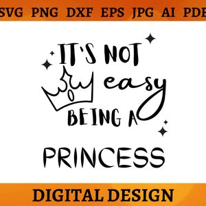 Princess Tiara SVG Royal Crown Quote SVG Vector Princess Quote Cricut Crown SVG Cut Files Silhouette Queen Crown Svg Png Dxf Eps Jpg Ai Pdf