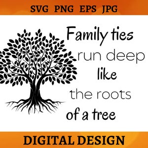 TREE Of LIFE SVG Family Tree Cricut Tree Roots Monogram Svg Family Reunion Cut File Family Tree Branch Silhouette Family Clipart Png Jpg Eps