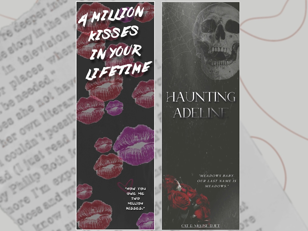 Book Themed Bookmarks Haunting Adeline & a Million Kisses in Etsy