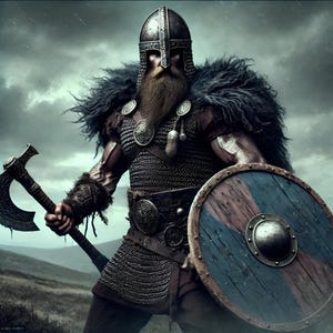 Saxon Conqueror: Framed Anglo-Saxon Warrior Wall Art Print