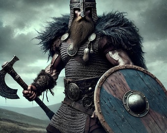 Saxon Conqueror: Framed Anglo-Saxon Warrior Wall Art Print