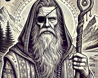 Odin the Allfather - The Wandering Sage - Framed Poster