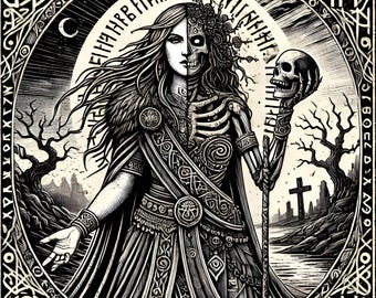 Hel Framed Poster – Mistress of Helheim