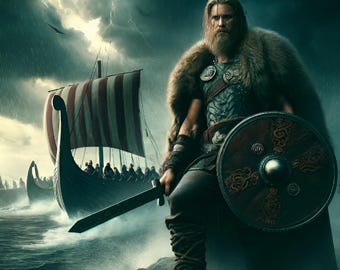 Leif Erikson’s Vinland Landing • Framed Norse Exploration Art Print