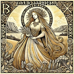 Sif: Goddess of the Golden Harvest - Framed Poster