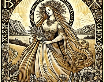 Sif: Goddess of the Golden Harvest - Framed Poster