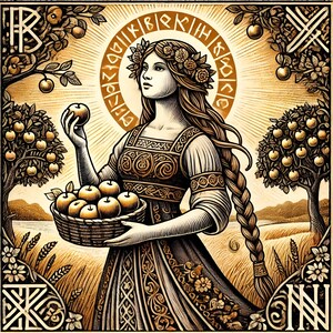 Idun’s Orchard: Framed Norse Goddess of Youth Wall Art