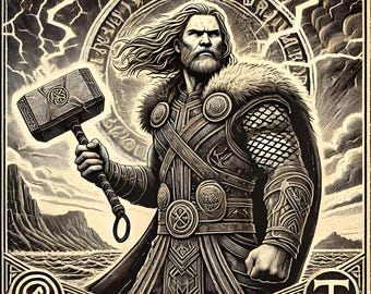 Thor: The Thunder God's Might - Framed Poster