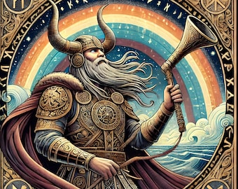 Heimdall Framed Poster – The Sentinel of Bifröst