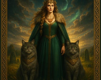 Freya Goddess Portrait – Elegant Viking Wall Art