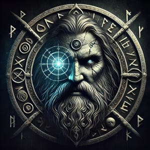 Odin’s Gaze of Wisdom and Power - Mystic Wall Art Print
