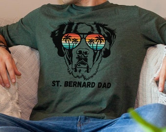 Saint Bernard Dad Long Sleeve Tshirt, Mountain Dog Dad Shirt, Bernie Dog Gift, Berney Dad Tee, St. Bernard Dad TShirt, Berner Dog Dad Shirt