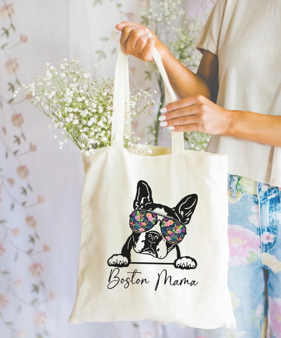 Boston terrier hotsell tote bag