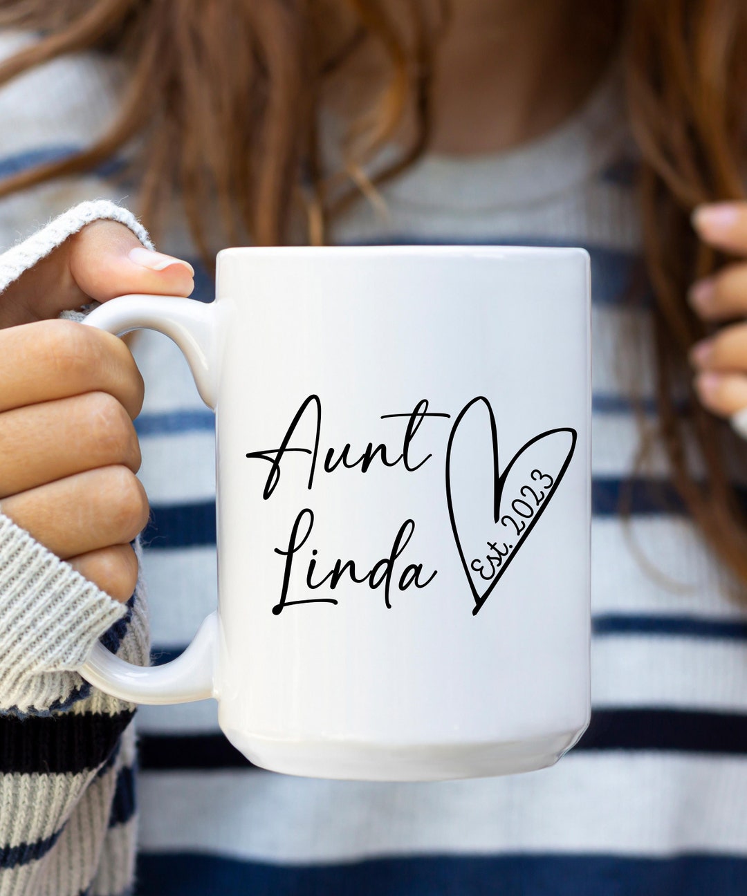 Personalized Aunt Mug, Gifts for Soon to Be Aunts, Personalized Baby