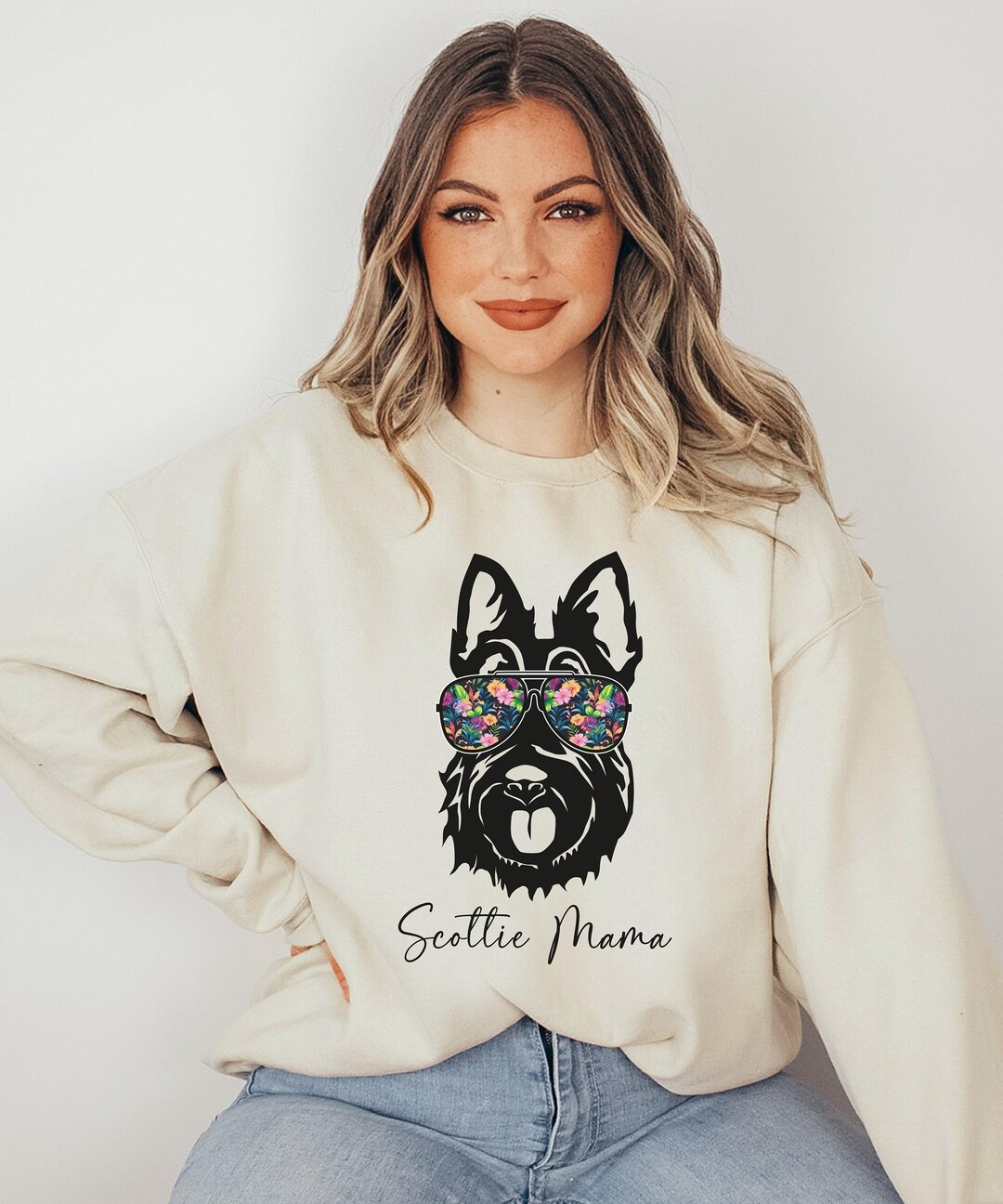 Scottish Terrier Mama Sweatshirt, Scottie Mama Shirt, Scottie Dog Owner Gift, Scottie Mom Gift