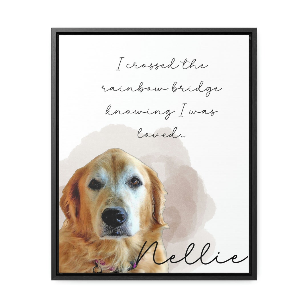 Pet Memorial Canvas Picture With Frame Etsy