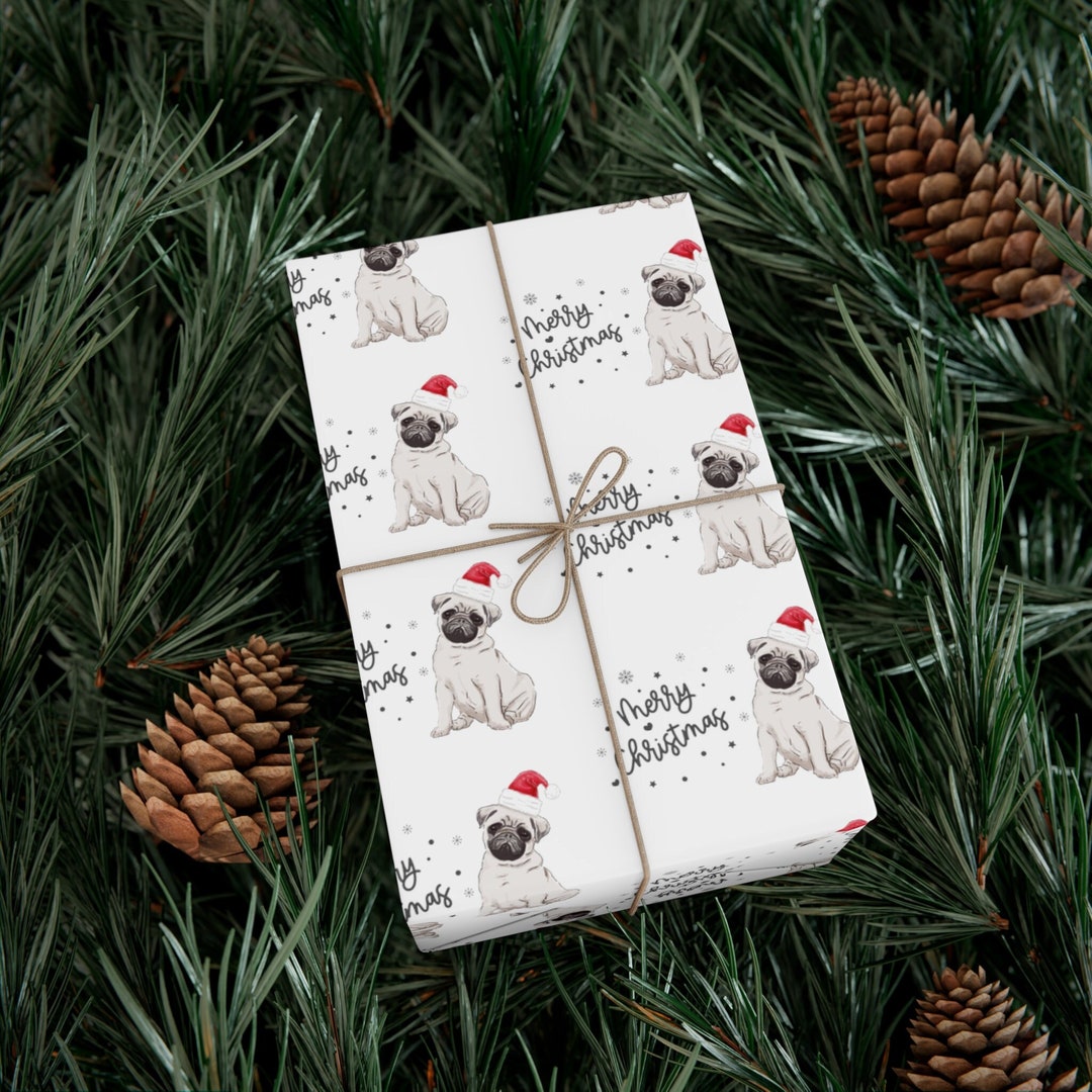 Pug Christmas Wrapping Paper 