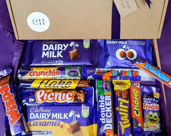 Cadbury Mixed Chocolate Gift Box/ Chocolate Gift Box/ Hampers/ Personalised/ Birthday /Full Sized Bars/ Letterbox Gift/ Present/Father's Day