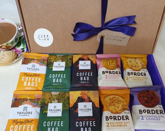 Coffee & Biscuits Gift / Gift Box / Birthday / Easter / Afternoon Tea / Letterbox Gift / Personalised Gift  / Hamper / Present / Thank You /
