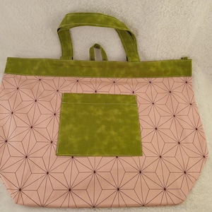 Tote Bag- Demon Slayer Geometric Pink