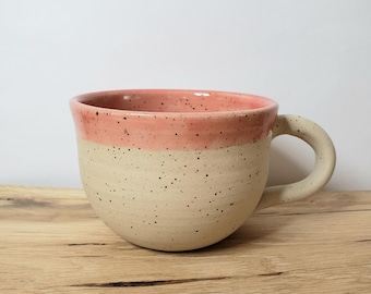 Tasse Teetasse Kaffeetasse Becher Kaffeebecher Tontasse Tasse getöpfert Ton Keramik handgemacht Steinzeug