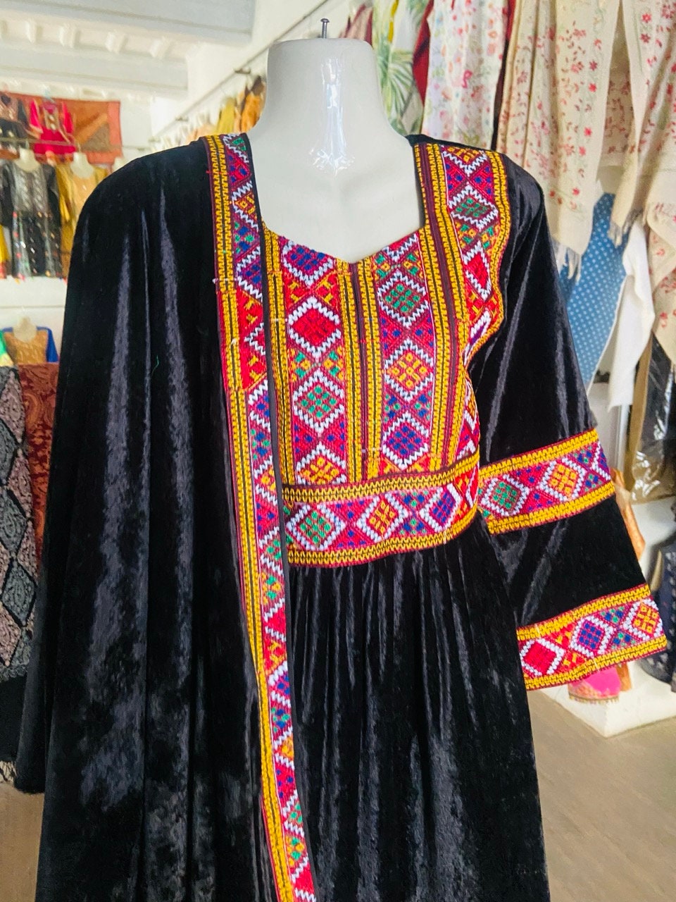 Afghani Traditional Handmade Kuchi Dress, Afghani Hand Afghani Traditional Handmade Kuchi Dress, Afghani Hand