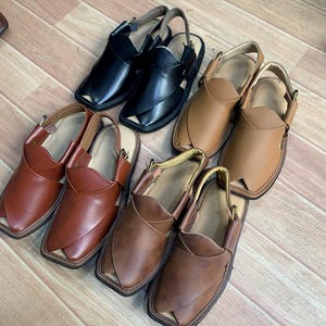 Handmade Leather Peshawari Sandals: Traditional Kaptan Chappal