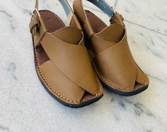 Handmade Leather Peshawri Chappal Sandals for Baby & Kids
