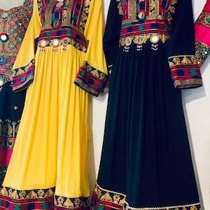 Traditional Afghani handmade kuchi linen dress, Afghan hand embroidered kochi dress, Summer linen dress, Afghani kochi dress, Afghan clothes