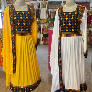 Afghani Traditional Hand Embroidered kuchi dress, Afghan handmade clothes, Gand Afghani kuchi clothes, Afghani long dress, Kuchi dress, Gift