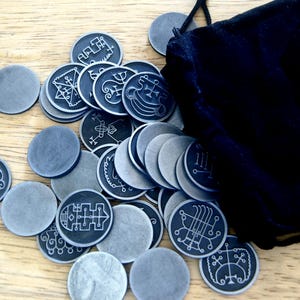 King Solomon's 72 Demon Seals Coin Set - Occult Metal Talismans - Ars Goetia Sigils from The Lesser Key of Solomon Grimoire