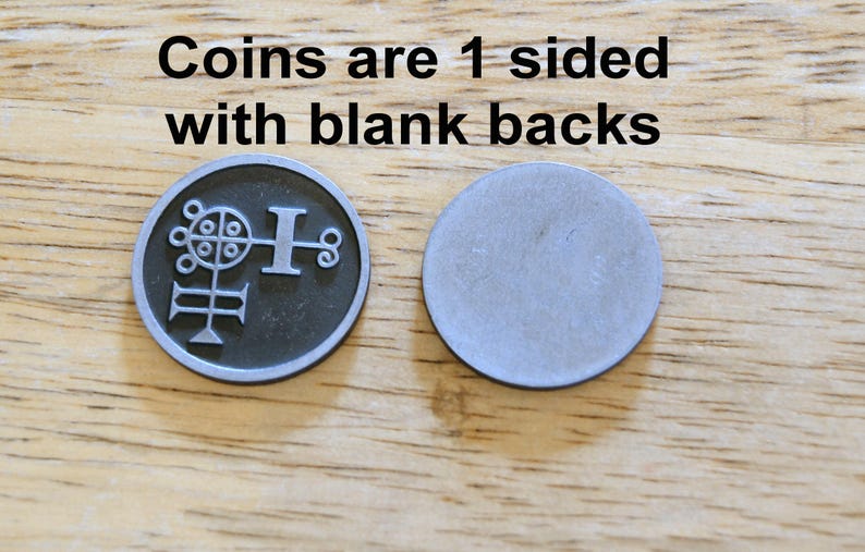 King Solomon's 72 Demon Seals Coin Set - Occult Metal Talismans - Ars Goetia Sigils from The Lesser Key of Solomon Grimoire Bild 3