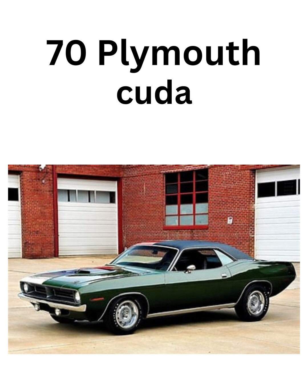 70 Plymouth Cuda Classic Car Vintage Car Plymouth Cuda Etsy