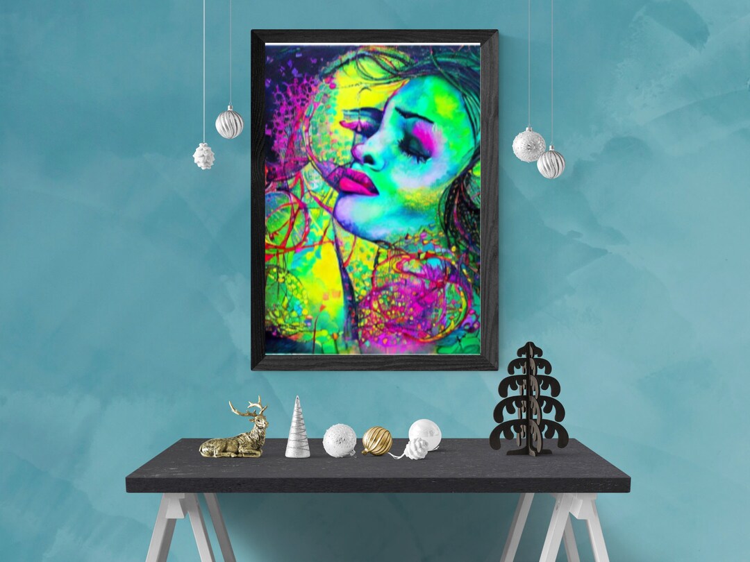 Abstract Couple Art love Line Drawing minimalist Love Art Etsy