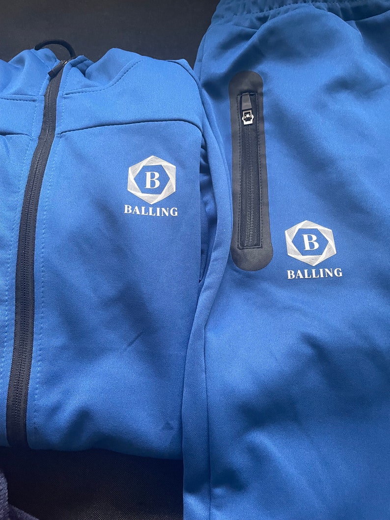 Blue Balling Tracksuit Zipup Hoodie Sweatpants Set Blue Etsy