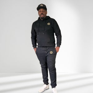 100% Cotton Balling Black Hoodie Tracksuit Classic