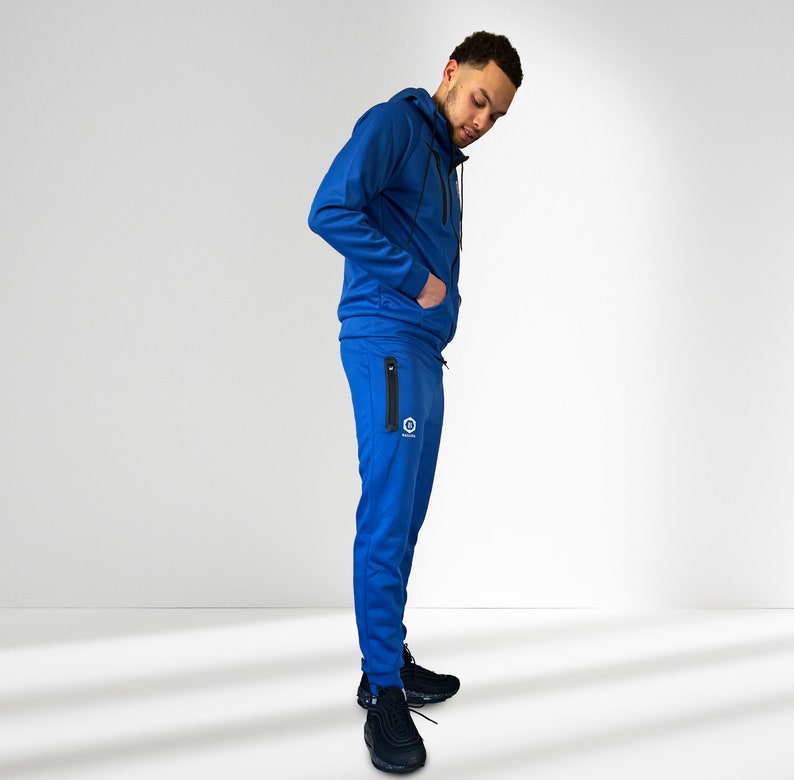 Blue Balling Tracksuit Zipup Hoodie Sweatpants Set Blue Etsy
