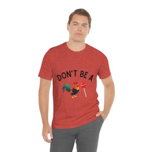 Don&#39;t Be a Co*k Sucker Men&#39;s Short Sleeve Graphic Tee Shirt, Funny Shirts, Shirts with Sayings, Men&#39;s T-Shirts, Rooster Shirt, Candy T-Shirt