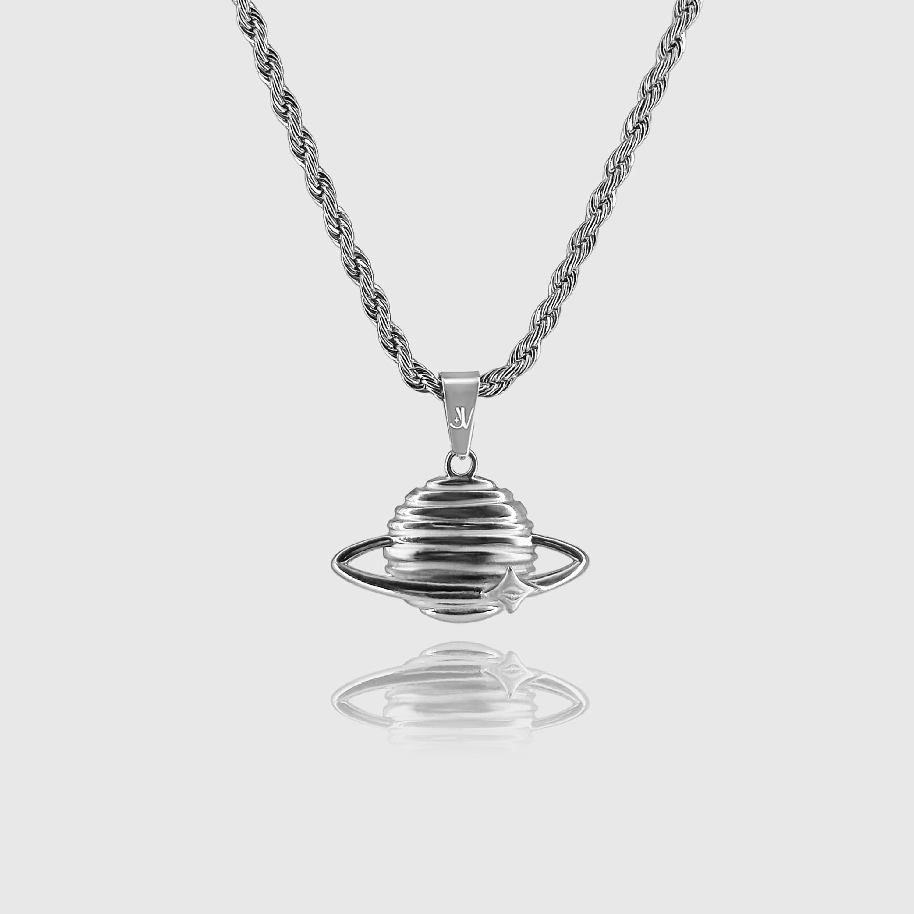 Planet Chain Silver - 3mm Rope Necklace - Saturn Chain