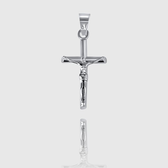 Pendentif croix de Jésus en argent Crucifix de Jésus Bijoux