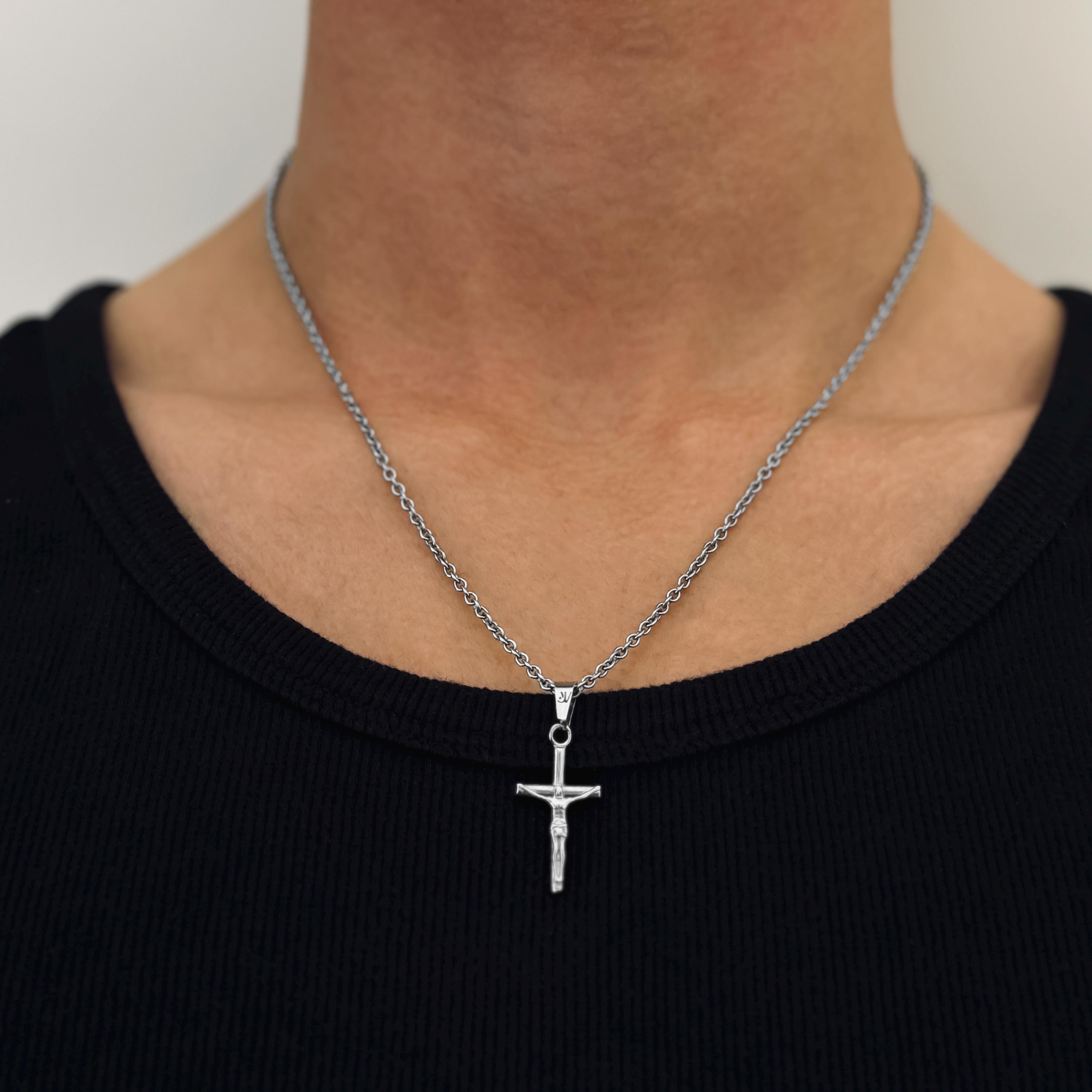 VASSAGO Collana con croce di fede per le donne Collana con ciondolo a forma di croce di Gesù per gli uomini Donne Gioielli religiosi cristiani