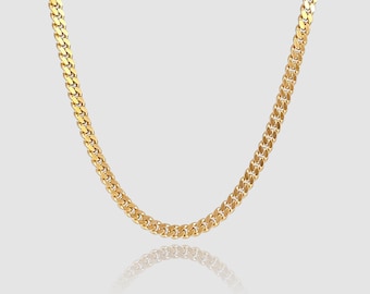 Kubanische Gliederkette Gold Herren – 6 mm kubanische Halskette – Goldkette Herren – Miami Gliederkette Gold – Gold Halskette – Goldschmuck für Herren