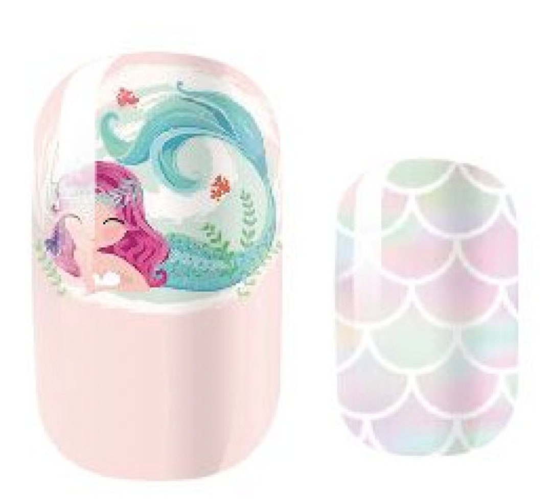 Mermaid Kids Nail Wraps Etsy